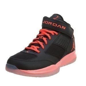 Jordan BCT Mid 2 Black Red Infrared Shoes 616362 worn 1 time